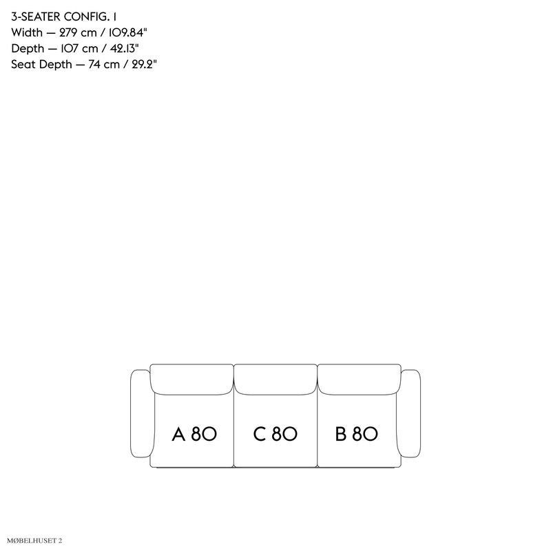 In Situ Modular Sofa, 3-seater