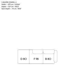 In Situ Modular Sofa, 3-seater