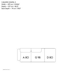 In Situ Modular Sofa, 3-seater