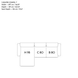 In Situ Modular Sofa, 3-seater