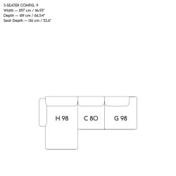 In Situ Modular Sofa, 3-seater