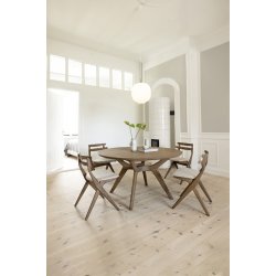 Amelia rundt spisebord m/udtrk