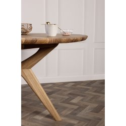 Amelia rundt spisebord m/udtrk