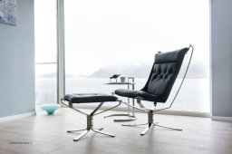 Falcon First Sessel mit Hocker | LK Hjelle
