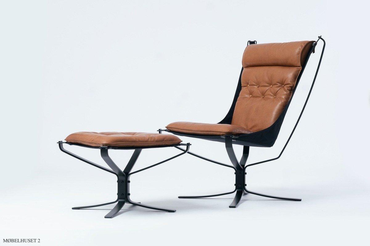 Falcon First Sessel mit Hocker | LK Hjelle