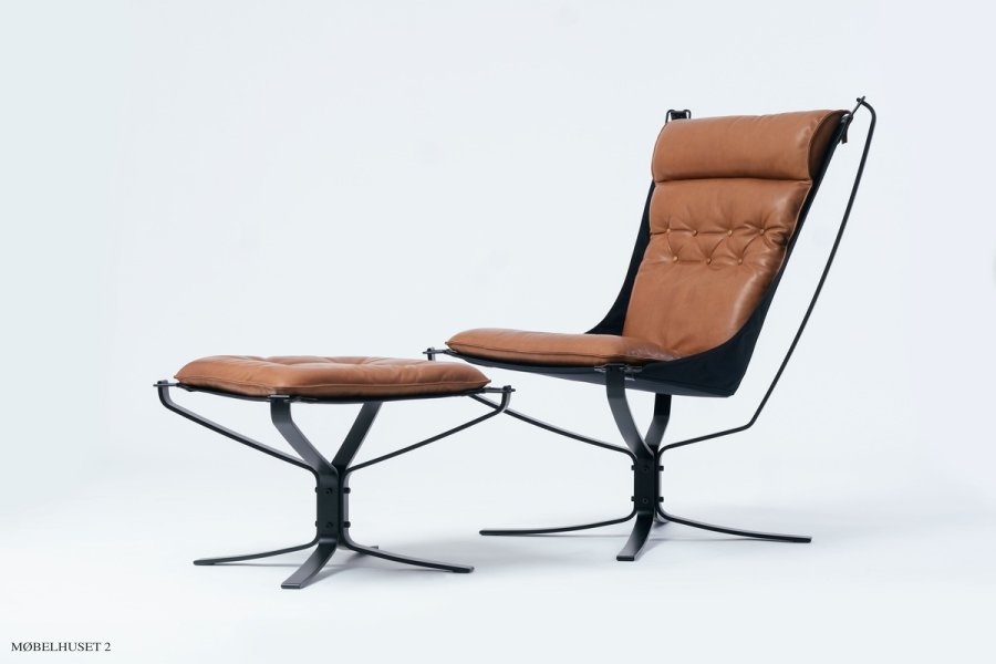 Falcon First Sessel mit Hocker | LK Hjelle