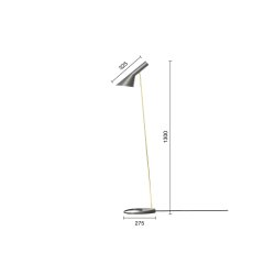 AJ Gulvlampe | Messing