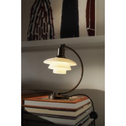 PH 2/2 Luna Aged Brass Opal Bordlampe