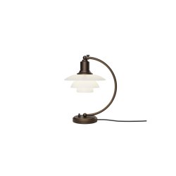 PH 2/2 Luna Aged Brass Opal Bordlampe