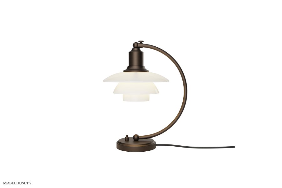 PH 2/2 Luna Aged Brass Opal Bordlampe