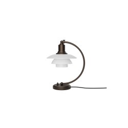 PH 2/2 Luna Aged Brass Opal Tischlampe