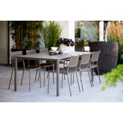 Less stol m/armln, stabelbar | Cane-line | Udendrs