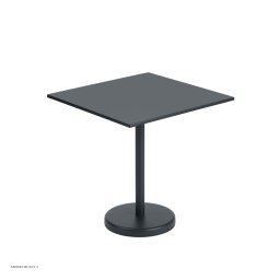 Linear Steel Caf� Table 70x70