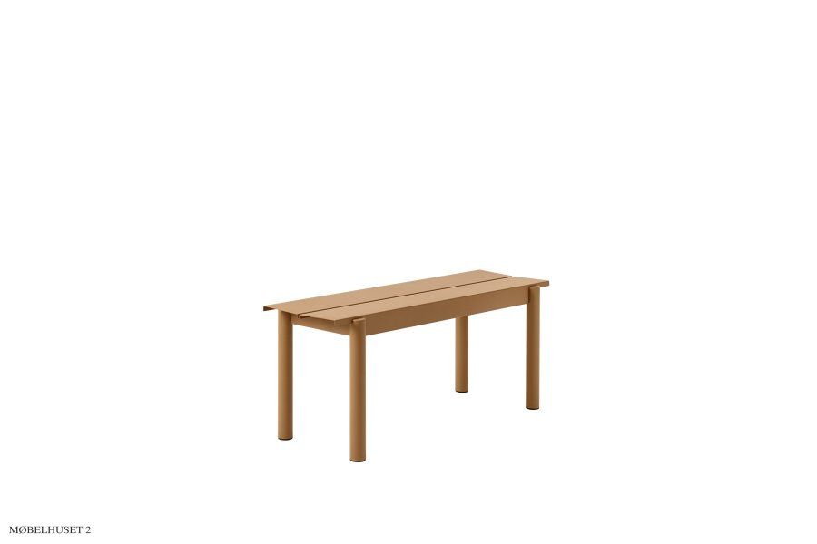 Linear Steel Bench Burnt orange 110 x 34