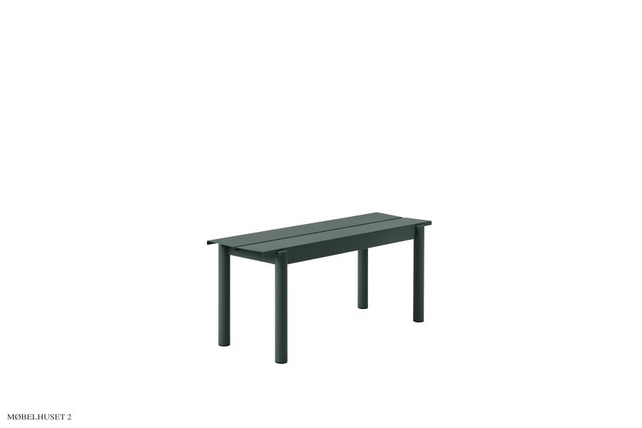 Linear Steel Bench Dark green 110 x 34
