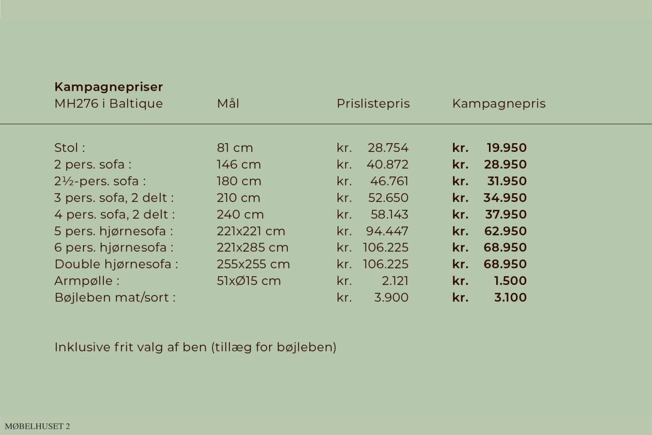 MH276 Sofa | Elmobaltique Leder