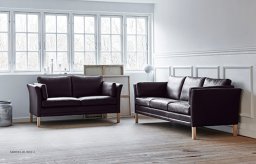 MH 2225 | 3 pers. + 2. pers Sofa in schwarz Preston Leder