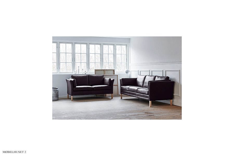 MH 2225 | 3 pers. + 2. pers sofa i sort Preston Lder