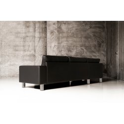 Mogens Hansen MH 221- hjrnesofa i sort Preston Lder