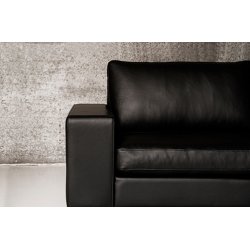 Mogens Hansen MH 221- hjrnesofa i sort Preston Lder