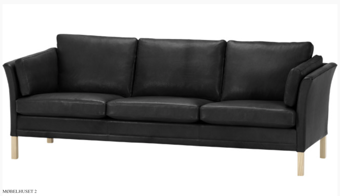 MH 2225 | 3 pers. + 2. pers Sofa in schwarz Preston Leder