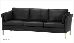 MH 2225 | 3 pers. + 2. pers Sofa in schwarz Preston Leder