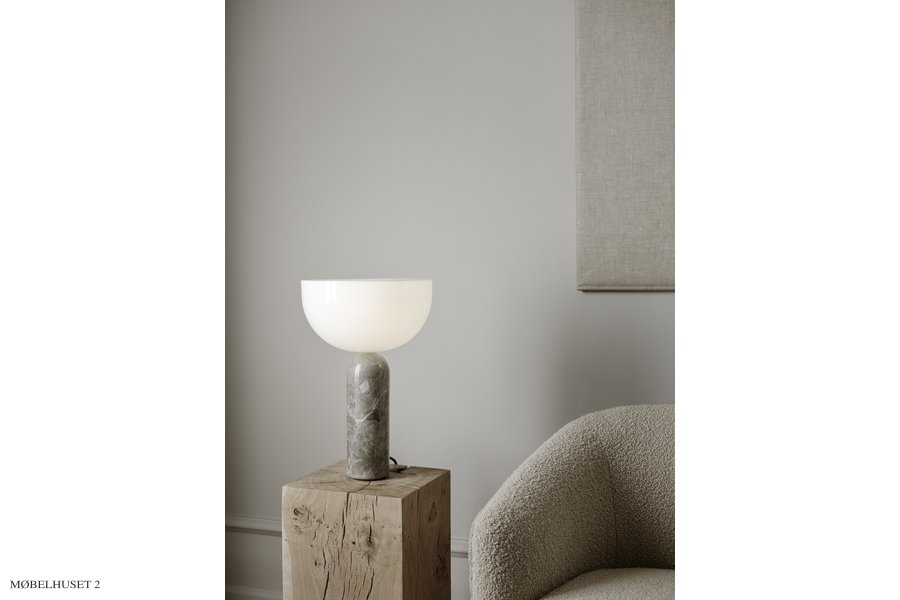Kizu Table Lamp, Gris du Marais marmor Stor