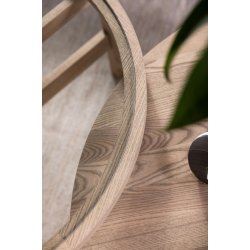 Optic rundt sofabord m. glasindsats