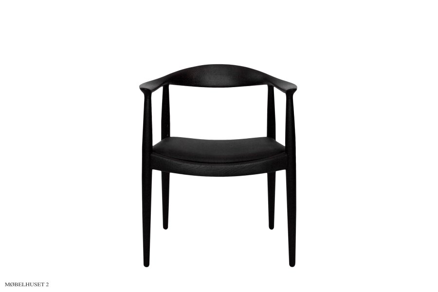 pp501/pp503 Den Runde / The Chair pp503 | Eg TannicTint sort / L&aelig;der Vegetal sort
