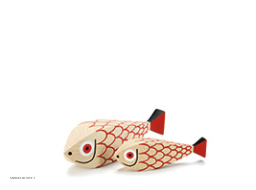 Wooden Dolls Mother Fish &amp; Child