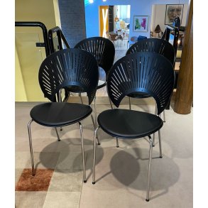 4 x Trinidad Nr. 3396, schwarz mit Sitzpolster