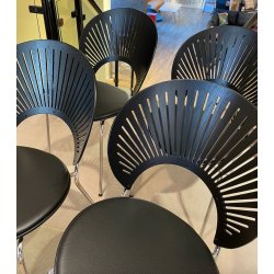 4 x Trinidad Nr. 3396, schwarz mit Sitzpolster