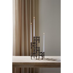 STOFF Nagel Kerzenstnder, schwarz chrom