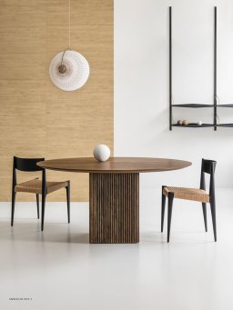 Ten Table Round | Ger�ucherte Eiche I DK3