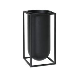 Kubus Vase Lolo, Schwarz