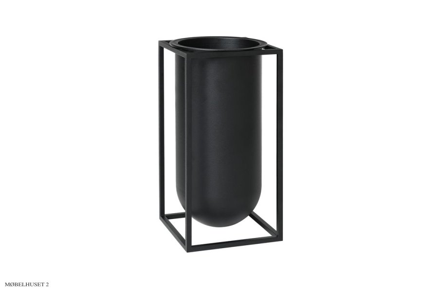 Kubus Vase Lolo, Schwarz