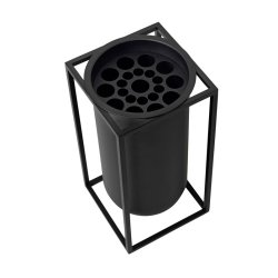 Kubus Vase Lolo, Schwarz