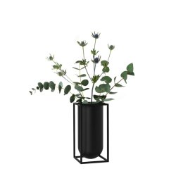 Kubus Vase Lolo, Schwarz