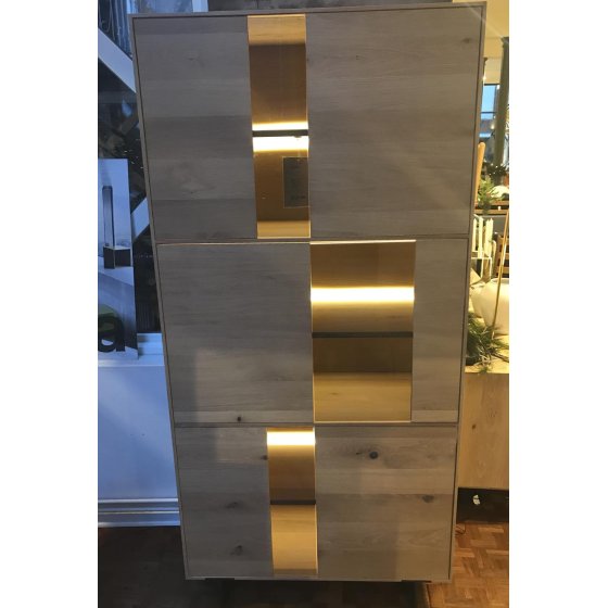 Vitrine Sigma i eg hvidolie | Udstillingsmodel