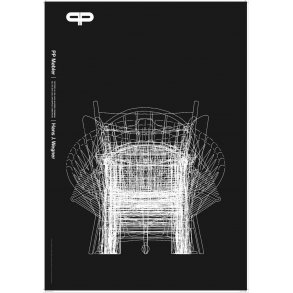 Plakat Wegner Lines mit schwarzem Hintergrund | PP Mbler