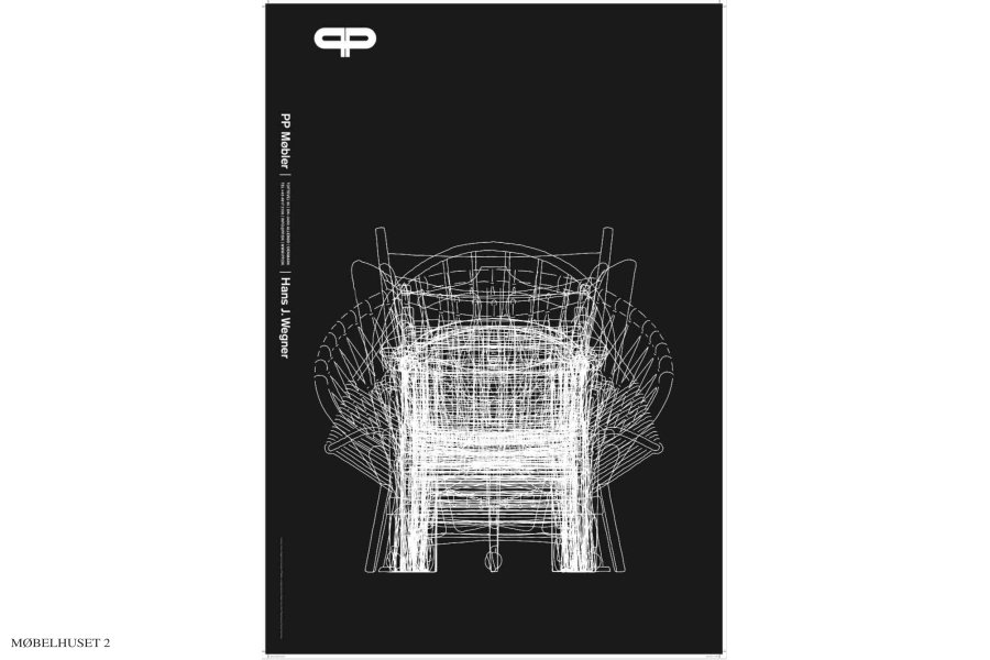Plakat Wegner Lines med sort baggrund | PP Mbler