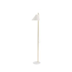 Yuh Gulvlampe Hvid | Messing