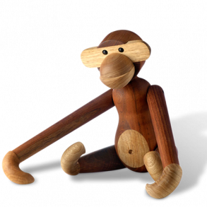 Kay Bojesen Abe, stor Teak- og Limbatr, 46 cm