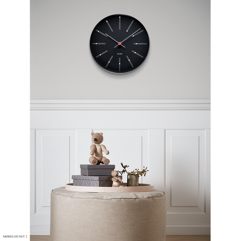 Arne Jacobsen Banker Wanduhr | Schwarz