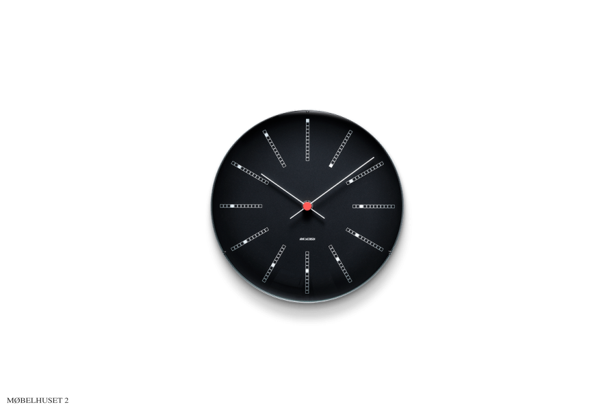 Arne Jacobsen Banker Wanduhr | Schwarz