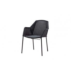 Breeze stol m/armln i sort, stabelbar no. 5464 | Udendrs