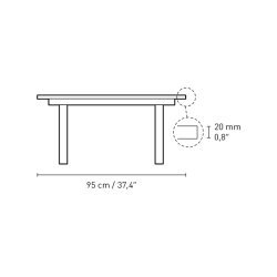 CH106 sofabord | 95 x 95 cm