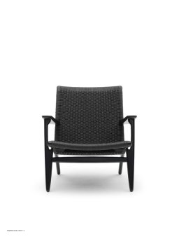Hans J. Wegner CH25 | Eiche schwarzlackiert | Geflecht schwarz