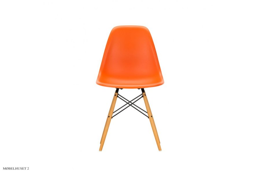 Eames Plastic Side Chair (DSW) Rusty Orange 