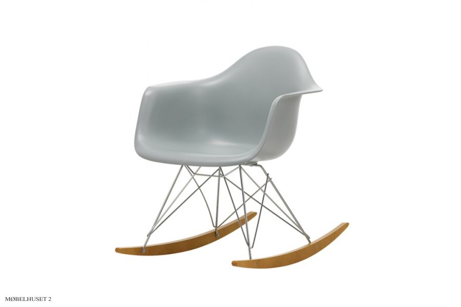 Eames Plastic Armchair (RAR) Schaukelstuhl Light Grey
